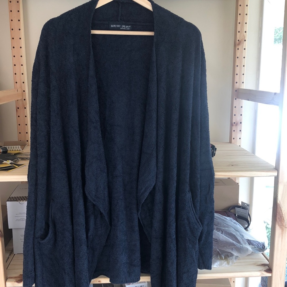 Barefoot Dreams CozyChic Lite Navy Cardigan S/M